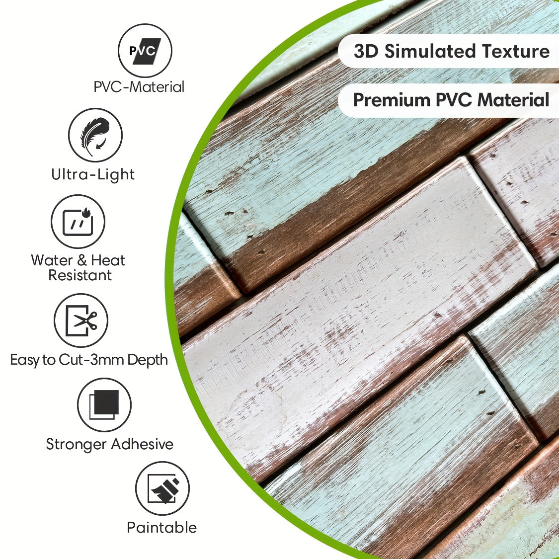 20pcs 3D Faux Wood Wall Panels For Walls -11.8\