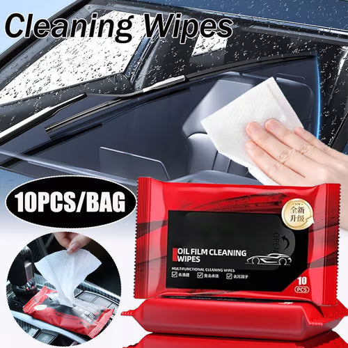 Automotive Oil Film Remover Wet Wipes – Windshield Glass Cleaner & Waterproof Coating