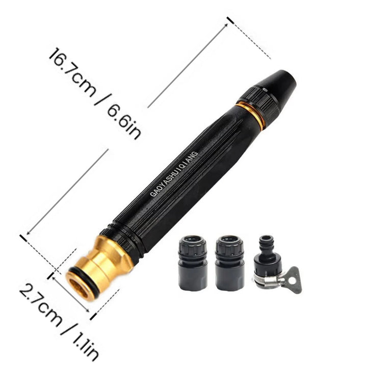 Heavy Duty Adjustable Twist Hose Nozzle – Brass Core, High-Pressure Jet & Mist