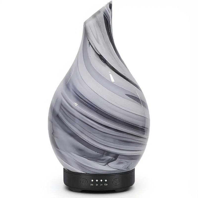 Essential Oil Diffuser 120ml - Handmade, BPA-Free, Auto Shut-Off, 4 Timer Settings, 7 Color-Changing LED for Home, Yoga, Office