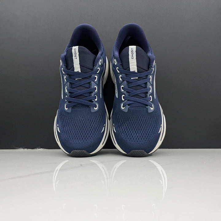 Brooks Ghost 15 Running Shoes in Navy and White