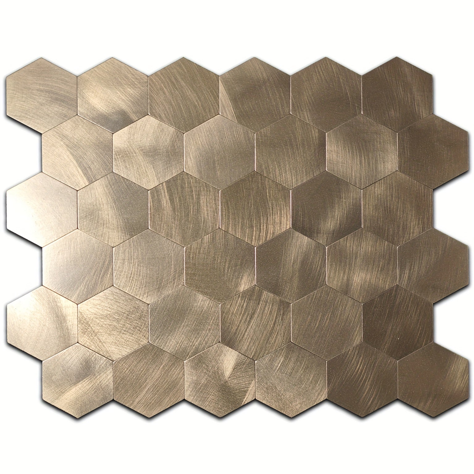 10pcs Hexagon Mosaic Wall Stickers - Self-Adhesive Waterproof Tiles With Easy Cut Design, Non-Slip Heatproof Decals For Bathroom Shower Kitchen Bar Backsplash|12.79*10.82inch|