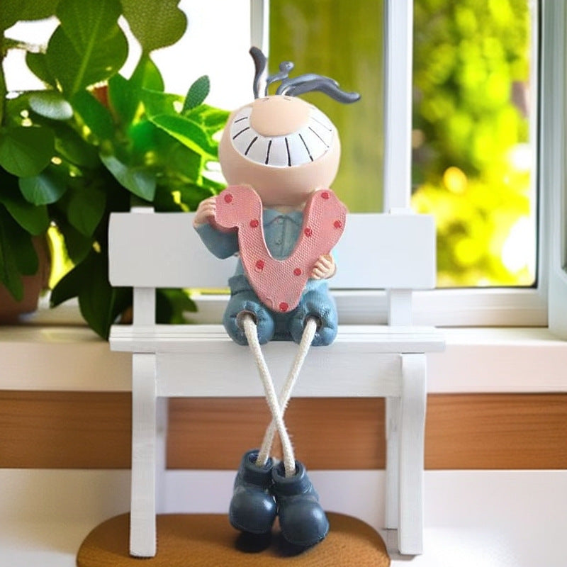 LOVE Sanmao Stilt Doll Resin Crafts Wedding Gift Living Room Bedroom Decoration Ornaments