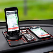 4-in-1 Car Dashboard Anti-Slip Mat – Phone Holder, Aromatherapy, License Plate Display & Glow