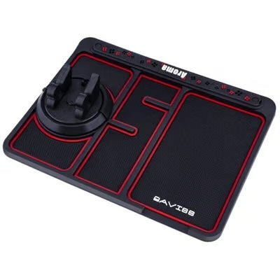 4-in-1 Car Dashboard Anti-Slip Mat – Phone Holder, Aromatherapy, License Plate Display & Glow
