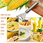 Stainless Steel Corn Stripper & Cob Peeler – Quick Corn Kernel Remover Tool