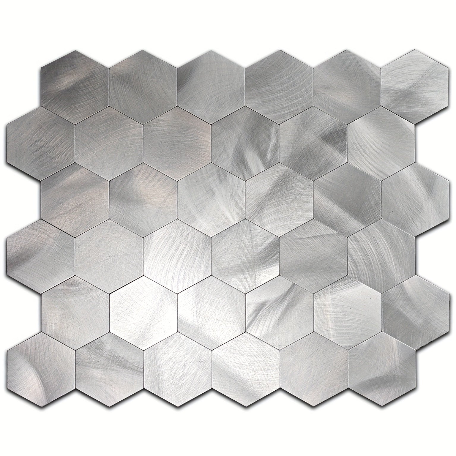 10pcs Hexagon Mosaic Wall Stickers - Self-Adhesive Waterproof Tiles With Easy Cut Design, Non-Slip Heatproof Decals For Bathroom Shower Kitchen Bar Backsplash|12.79*10.82inch|