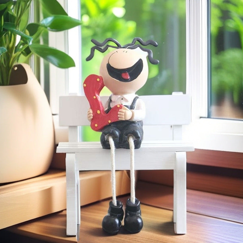 LOVE Sanmao Stilt Doll Resin Crafts Wedding Gift Living Room Bedroom Decoration Ornaments