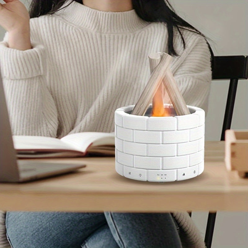 XKCBEAUT 7-Color Simulated Campfire Flame Humidifier Aromatherapy Machine, Can Be Used With Essential Oils As An Air Aromatherapy Diffuser, Suitable For Home, Office, Gifts, And Ambient Lighting, The Perfect Christmas Gift For Nighttime Bedroom Use