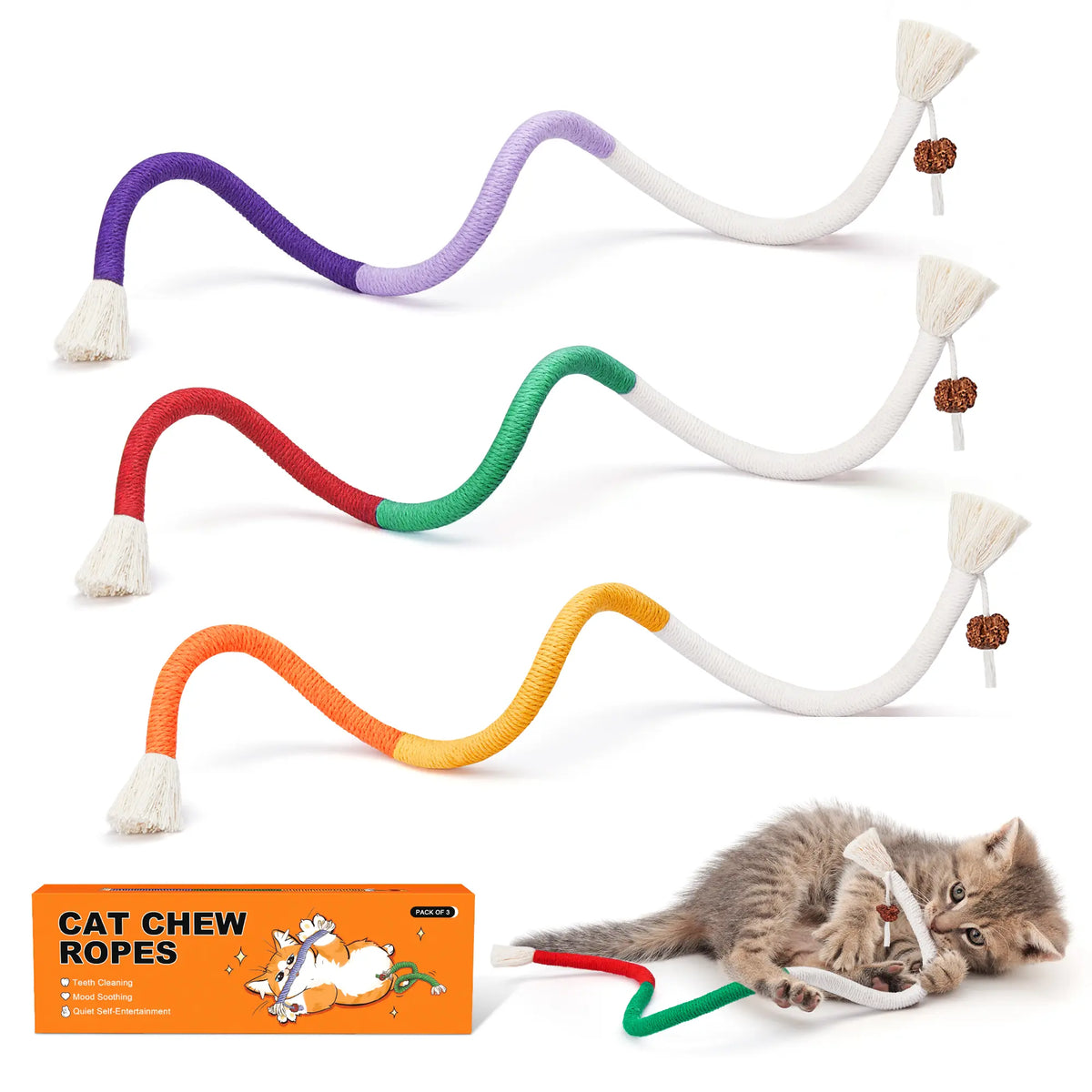 Potaroma Cat Chew Ropes 3 Pack