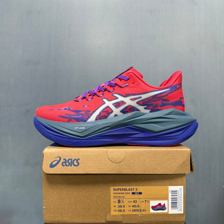 ASICS Superblast 3 Red and Blue Running Shoes 1013A188-003