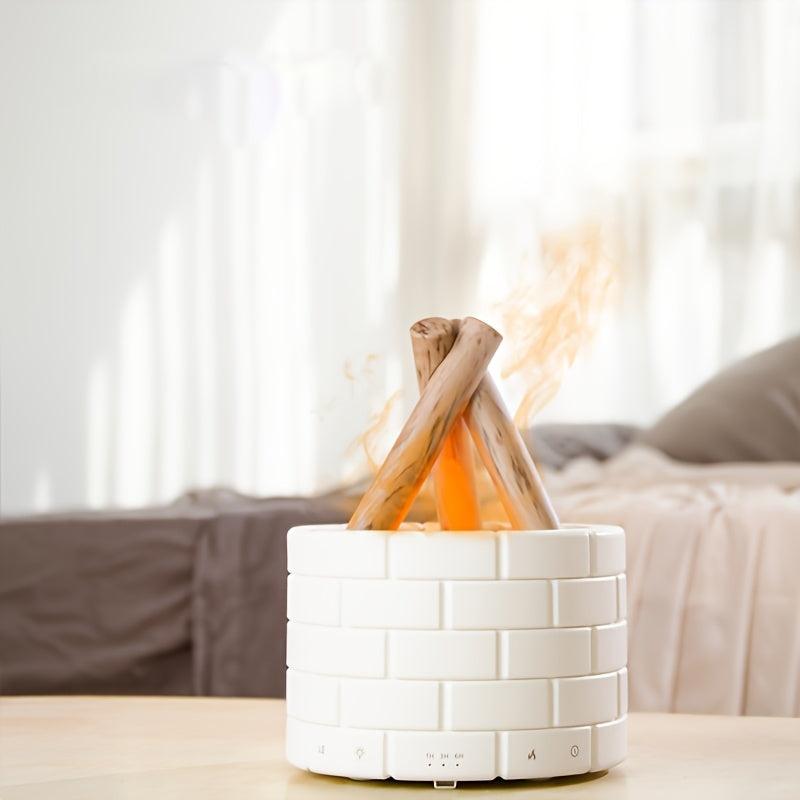 XKCBEAUT 7-Color Simulated Campfire Flame Humidifier Aromatherapy Machine, Can Be Used With Essential Oils As An Air Aromatherapy Diffuser, Suitable For Home, Office, Gifts, And Ambient Lighting, The Perfect Christmas Gift For Nighttime Bedroom Use