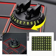 4-in-1 Car Dashboard Anti-Slip Mat – Phone Holder, Aromatherapy, License Plate Display & Glow