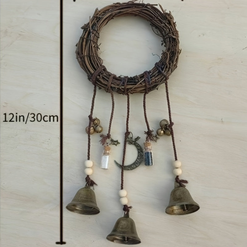 Set of 2 Vintage Style Wind Chime Ornaments for Entryways, Balconies, Hallways, And Courtyards, Ideal for Home Aesthetics, Ambiance Enhancement, Hanging Decor, Guesthouses, Tea Areas, And Outdoor Patio Decoration