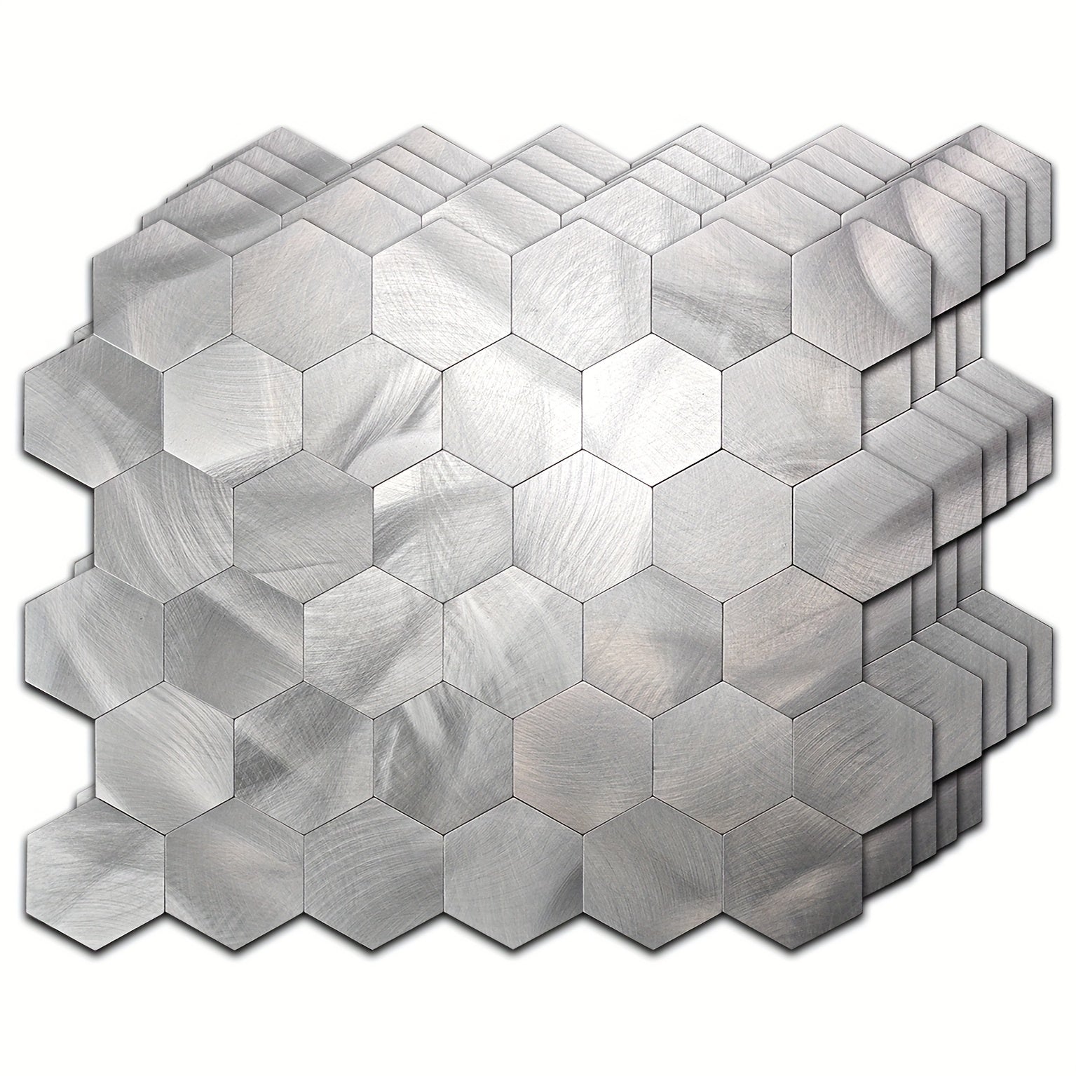 10pcs Hexagon Mosaic Wall Stickers - Self-Adhesive Waterproof Tiles With Easy Cut Design, Non-Slip Heatproof Decals For Bathroom Shower Kitchen Bar Backsplash|12.79*10.82inch|