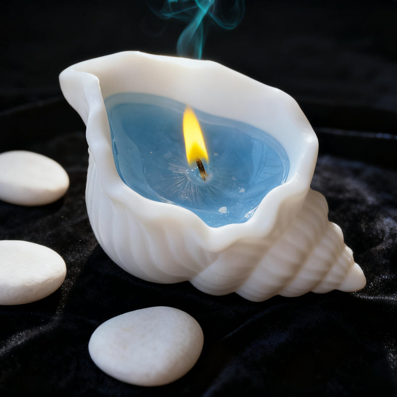 Coastal Seashell Candle 3-Pack - Christmas Gift Set | Festive Scented Candles for Holiday Decor & Relaxation (Ocean Breeze + Vanilla + Cinnamon)