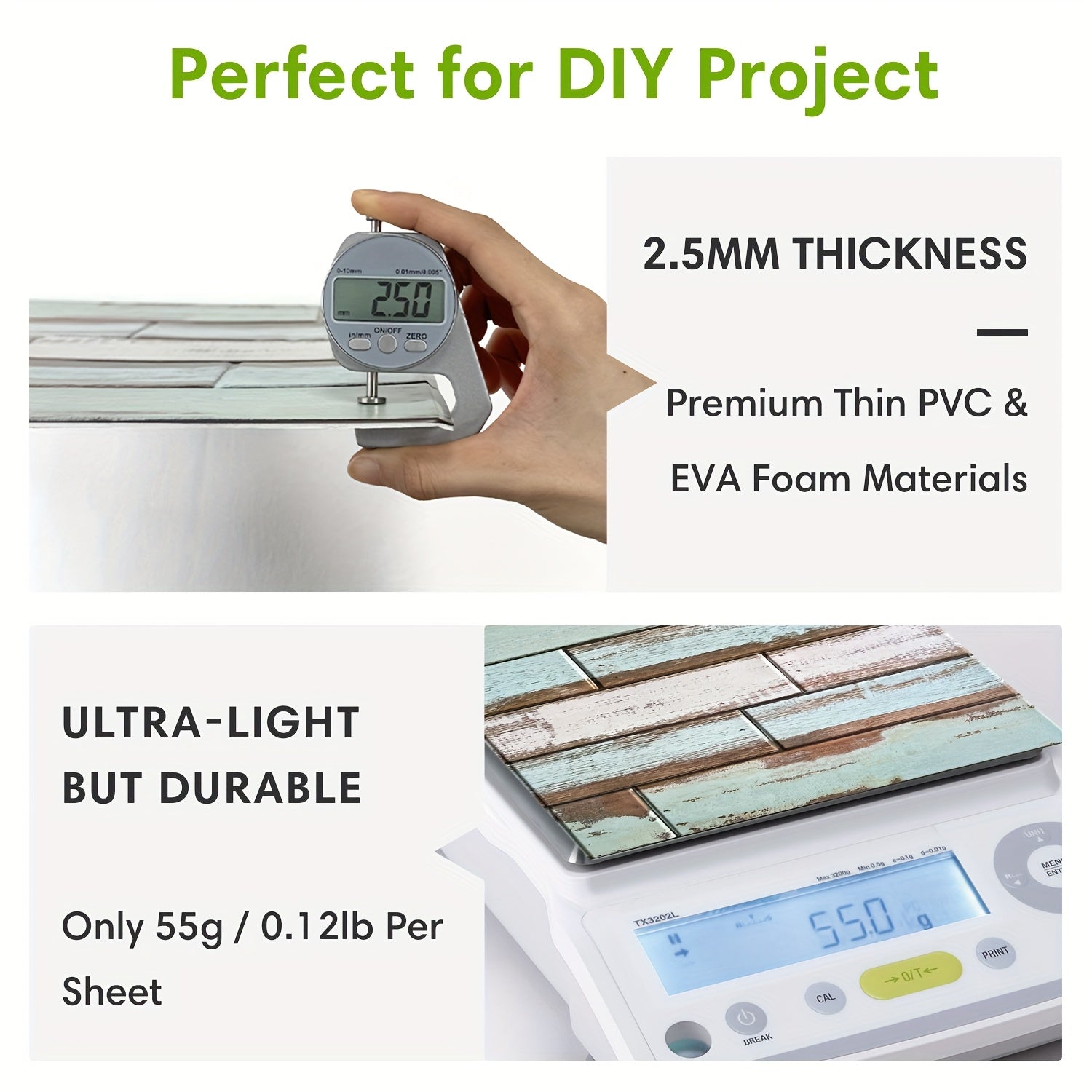 20pcs 3D Faux Wood Wall Panels For Walls -11.8\